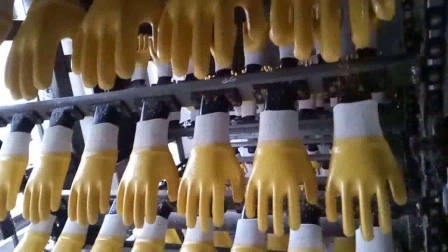Luvas revestidas de nitrilo totalmente amarelas Mão de trabalho Luva de trabalho de jardinagem