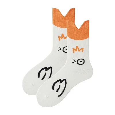 Alta qualidade dos desenhos animados pato 3d moda macio respirável atacado barato personalizado jovem menina lindas meias escolares