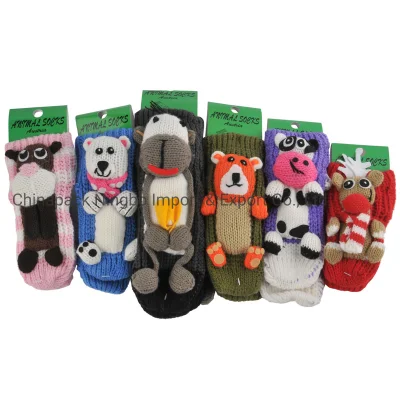 Bebê crianças crianças meias acrílicas meias de chão de animais inverno meias de natal